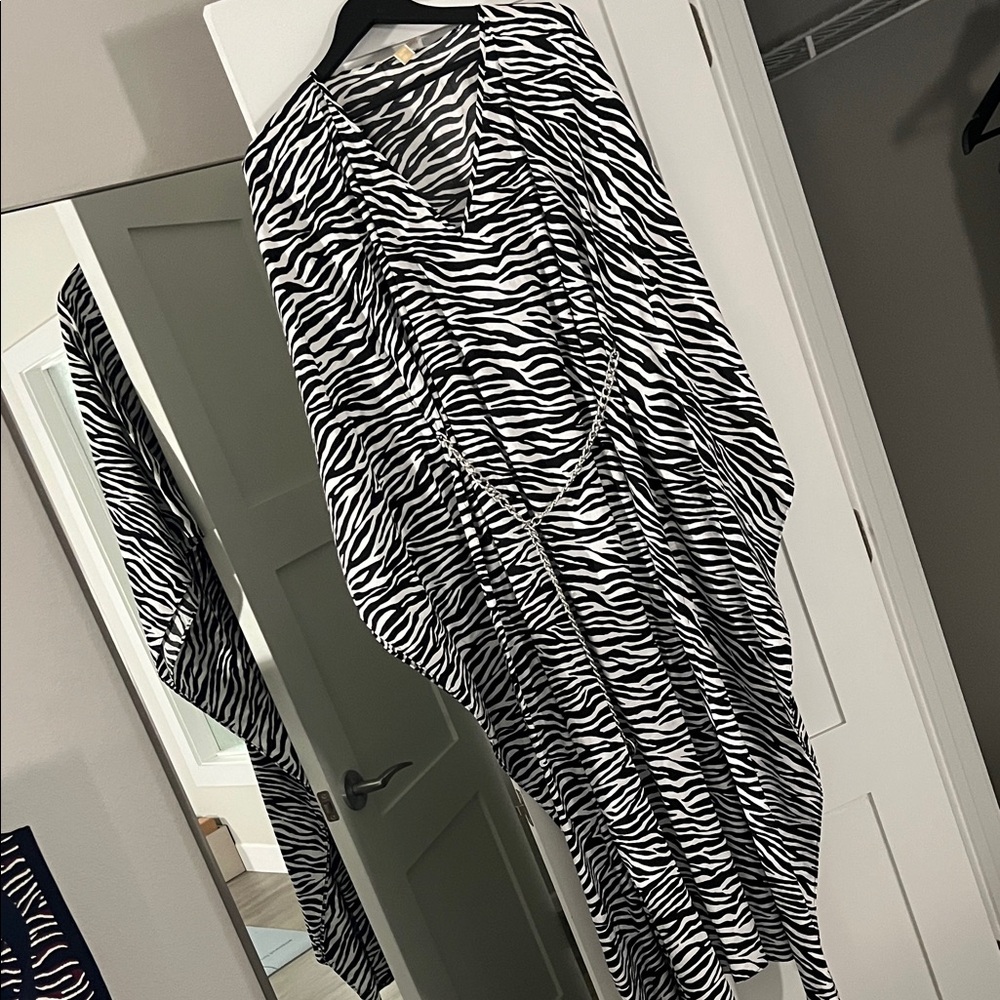Zebra Print Caftan by Michael Kors